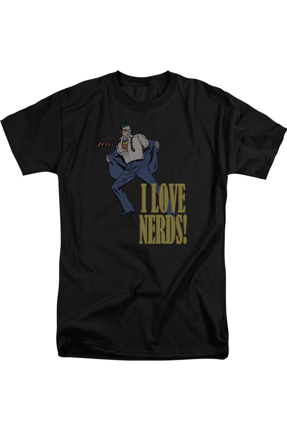 

Футболка DC Comics I Love Nerds с коротким рукавом для взрослых Gildan, черный