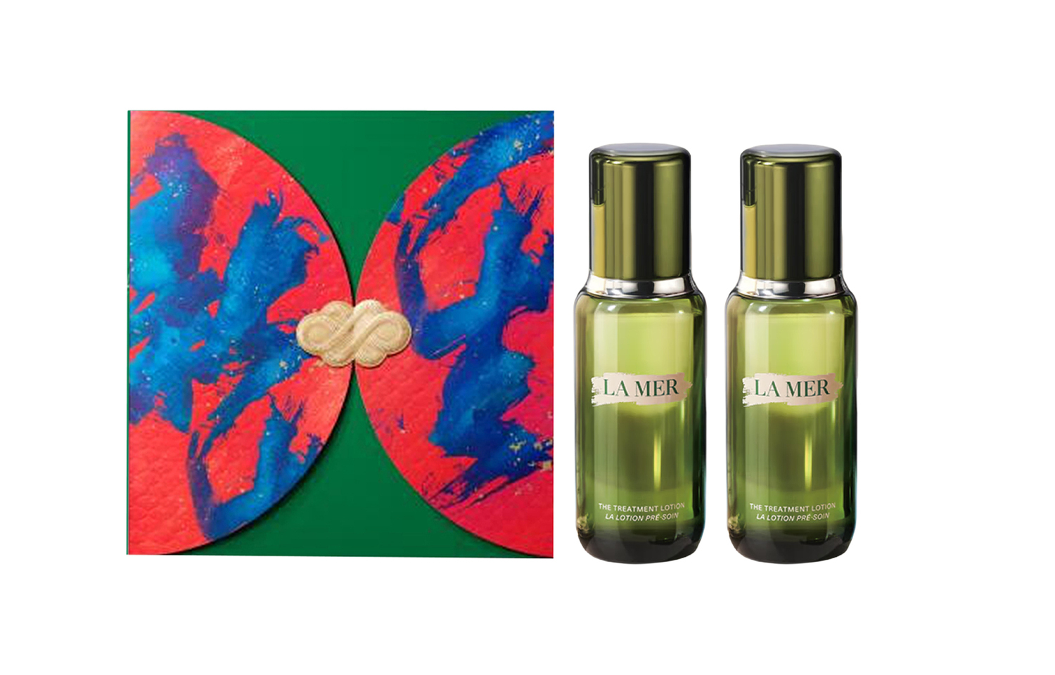 

HAILANZHIMI новогодний лимитированный эссенция-тонер успокаивающий подтягивающий увлажняющий и восстанавливающий 150мл*2 LA MER