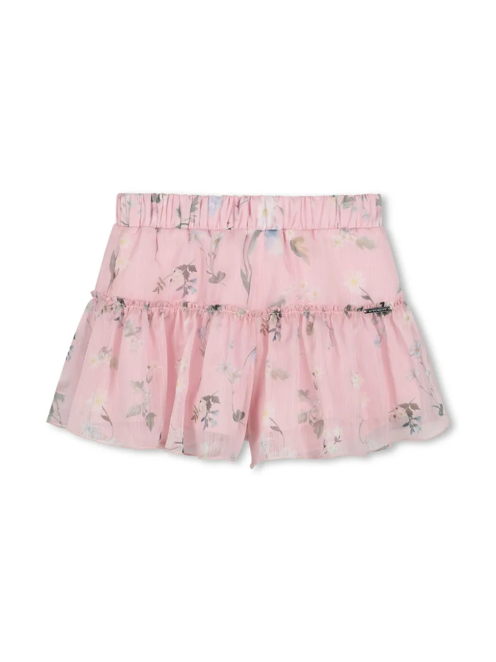 

Юбка с цветочным принтом Givenchy Kids, розовый