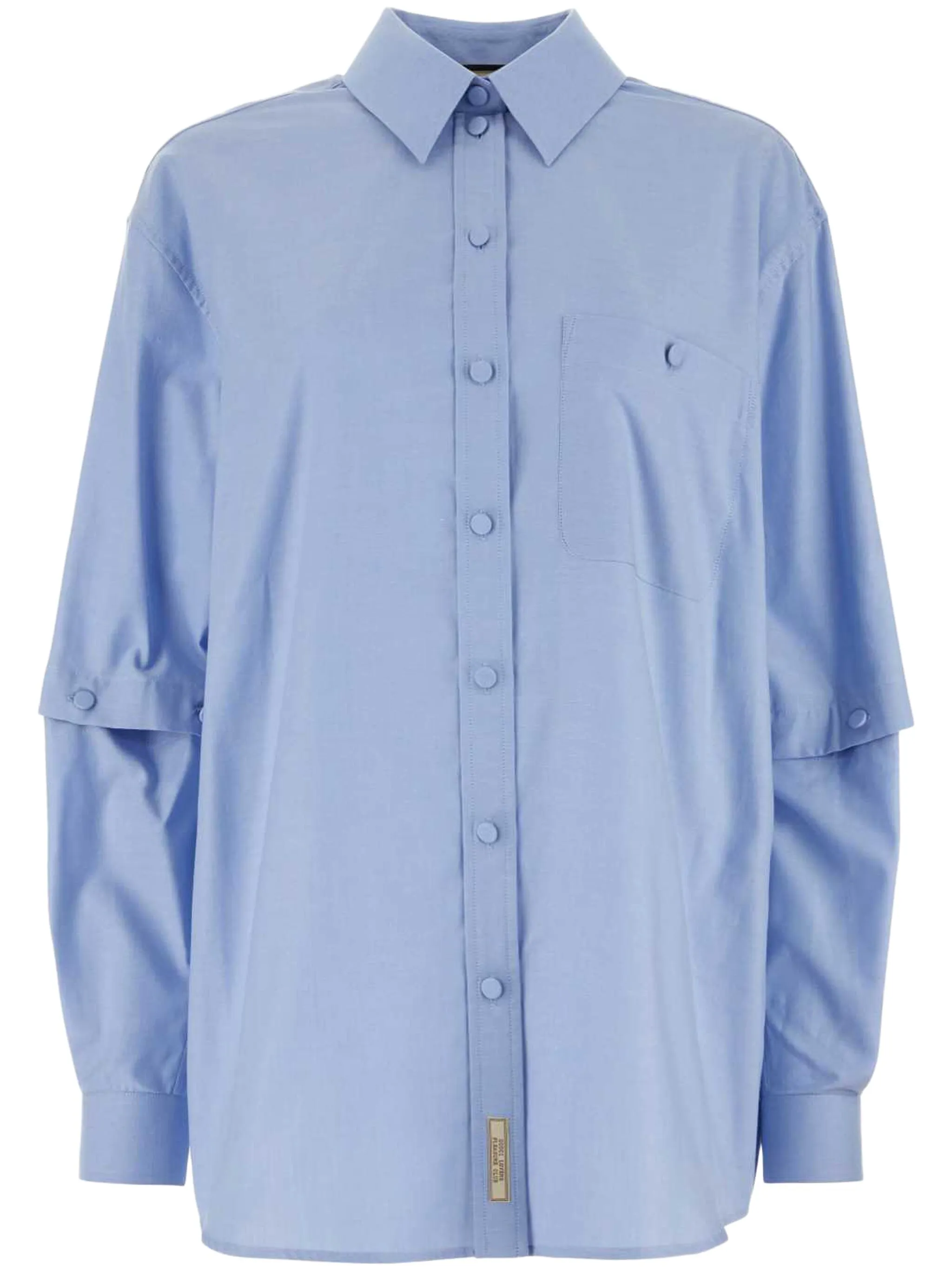 

Рубашка со съемными рукавами и логотипом Gucci, синий