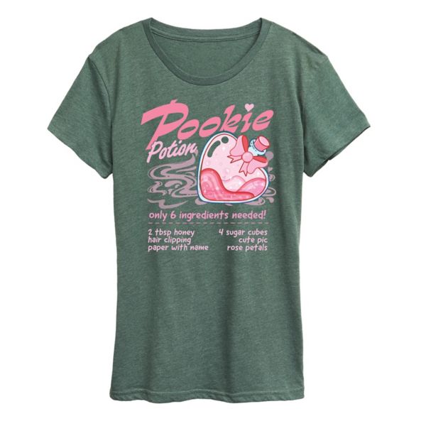 

Женская футболка с принтом «Pookie Potion» Unbranded, зеленый