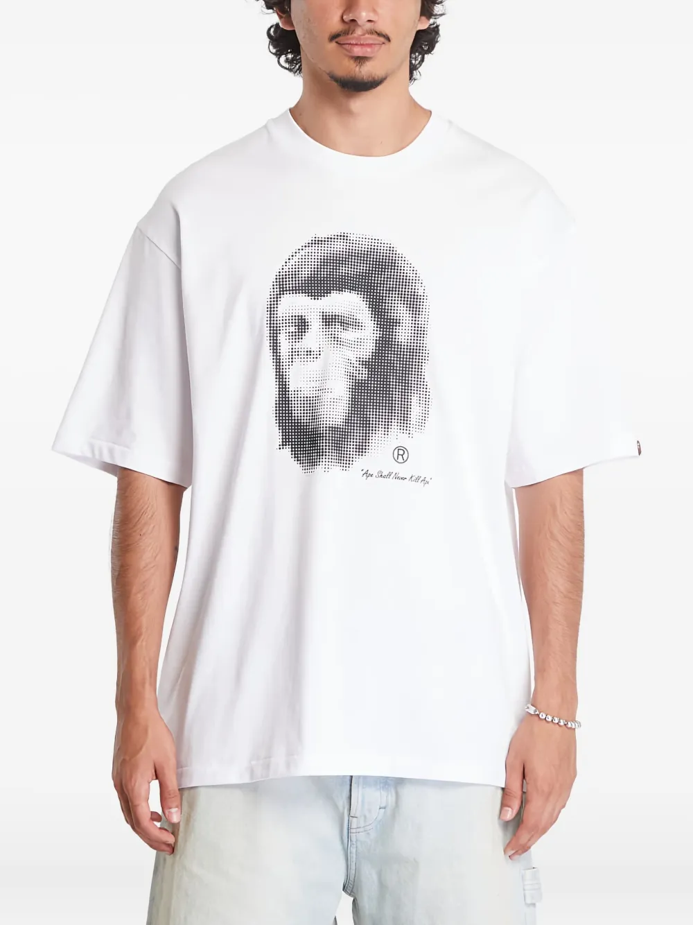 

Футболка Pixel Comic Ape Head A BATHING APE, белый