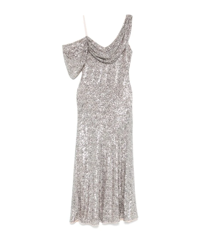 

Платье с леопардовым принтом и пайетками Diane Von Furstenberg, серый