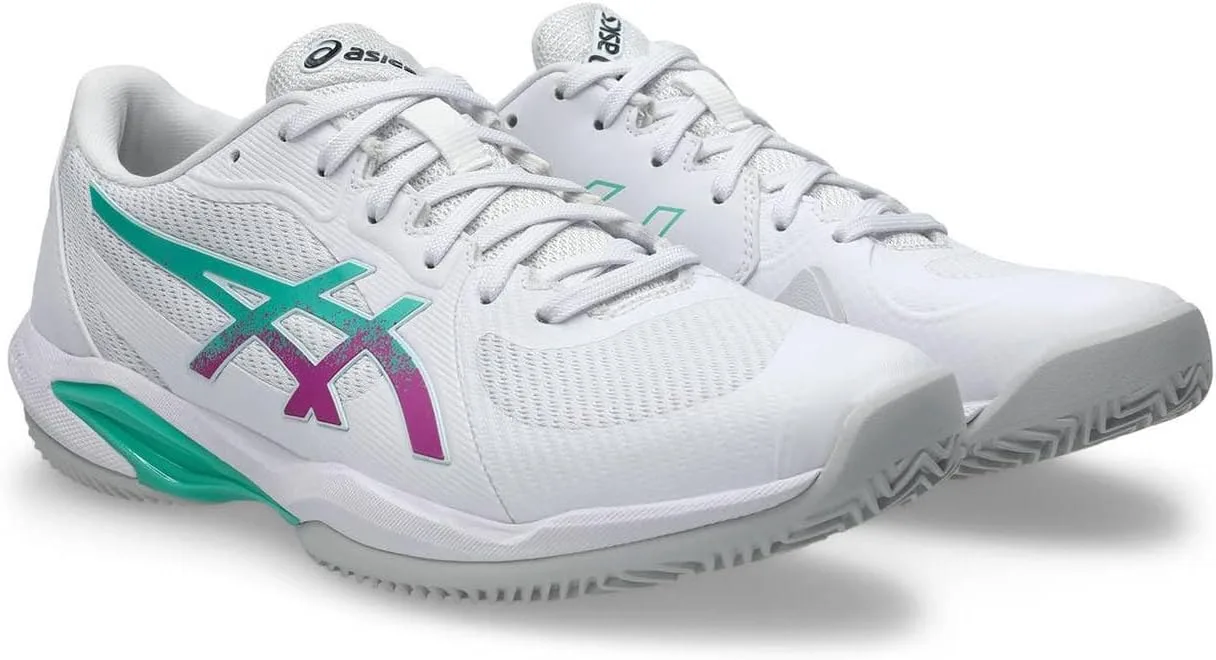 Мужские кроссовки ASICS Solution Swift FF 2 Clay, белые с цифровым рисунком «Сакура» — фото 2