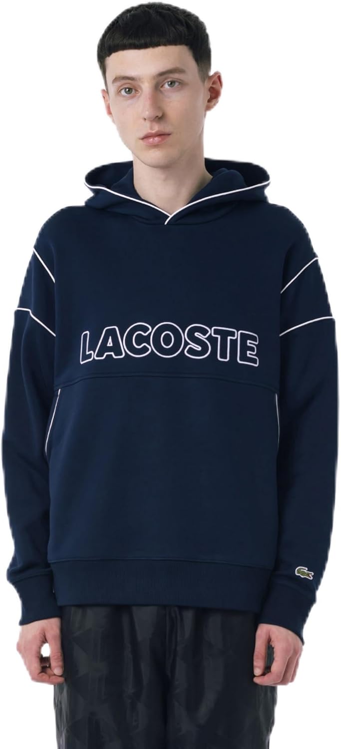 

Толстовка LACOSTE с вышитым контуром имени, мужская, темно-синий