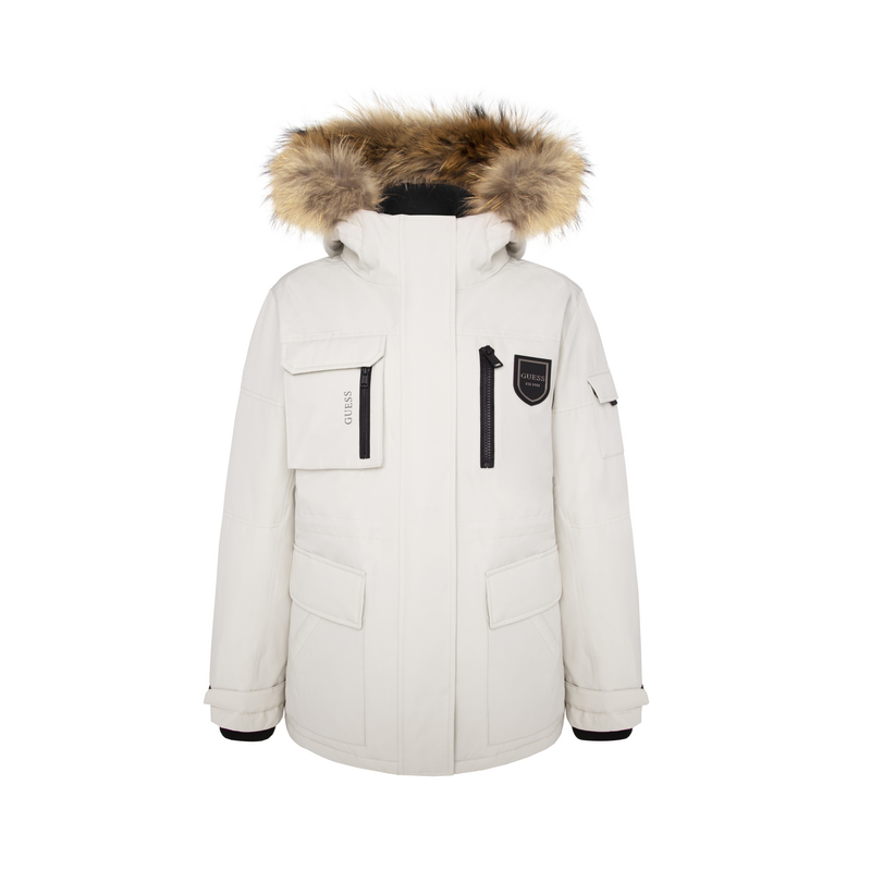 

GUESS Женская пуховая куртка, F0DF-Cream Gray