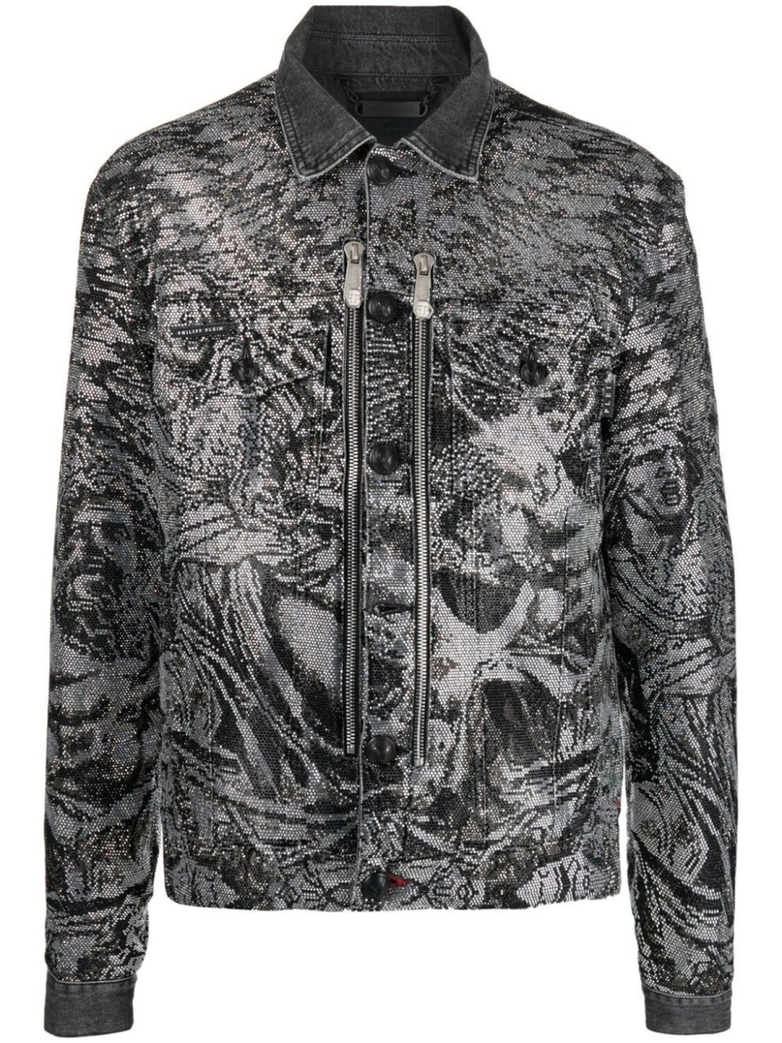 

Philipp Plein куртка с кристаллами, серый
