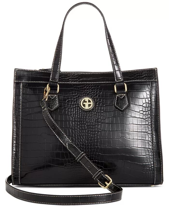 

Сумка-тоут Croc Medium Book Tote Giani Bernini, черный