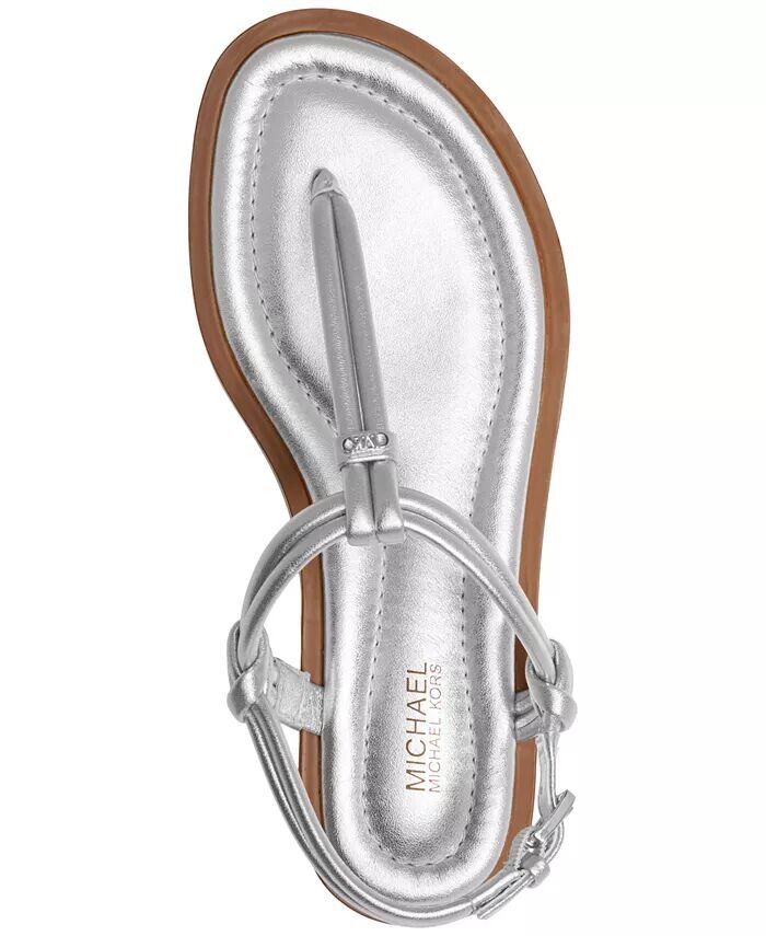 Женские босоножки Astra с ремешками на пятке Michael Kors, серебро — фото 3