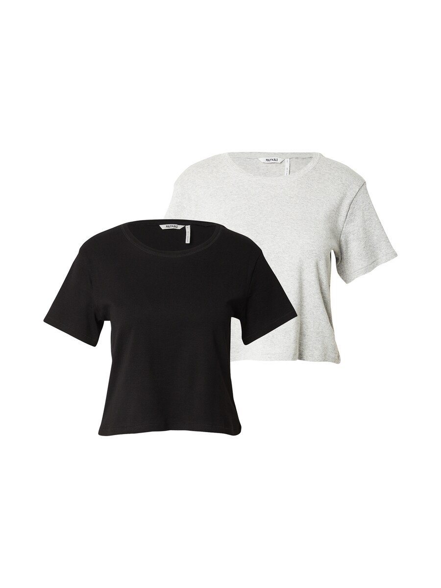 

Рубашка Monki, цвет mottled grey/Black