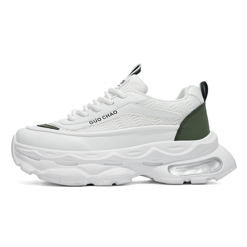 

OFFER-AITR Айтр амортизирующие нескользящие легкие низкие массивные кроссовки мужские белые, цвет White