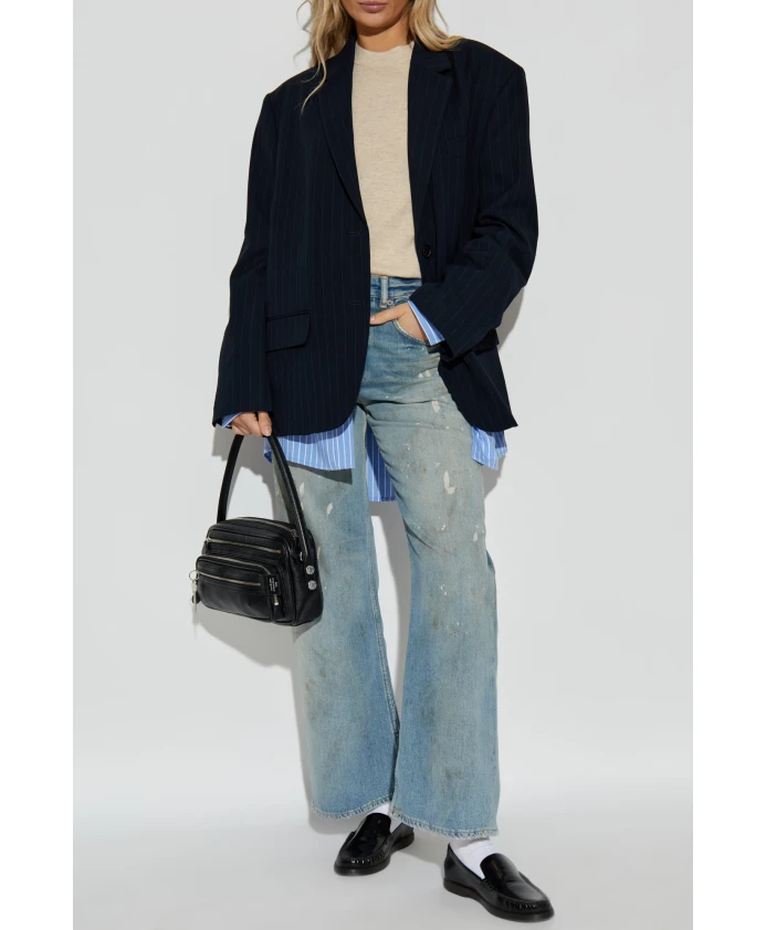 Свитер с круглым вырезом Acne Studios, бежевый — фото 2