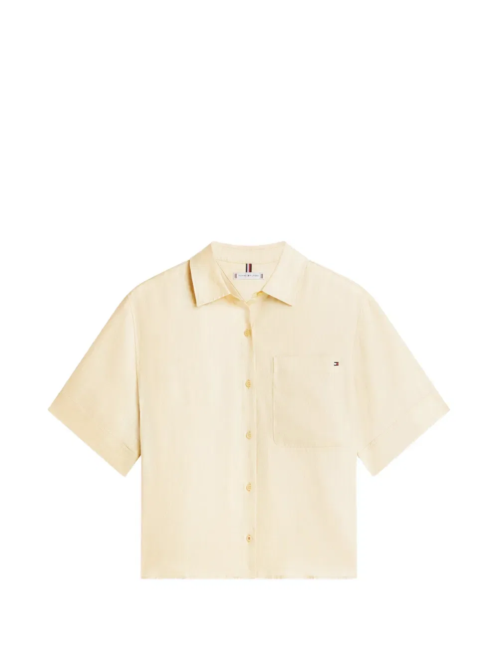 Рубашка с коротким рукавом и карманом Tommy Hilfiger, нейтральный