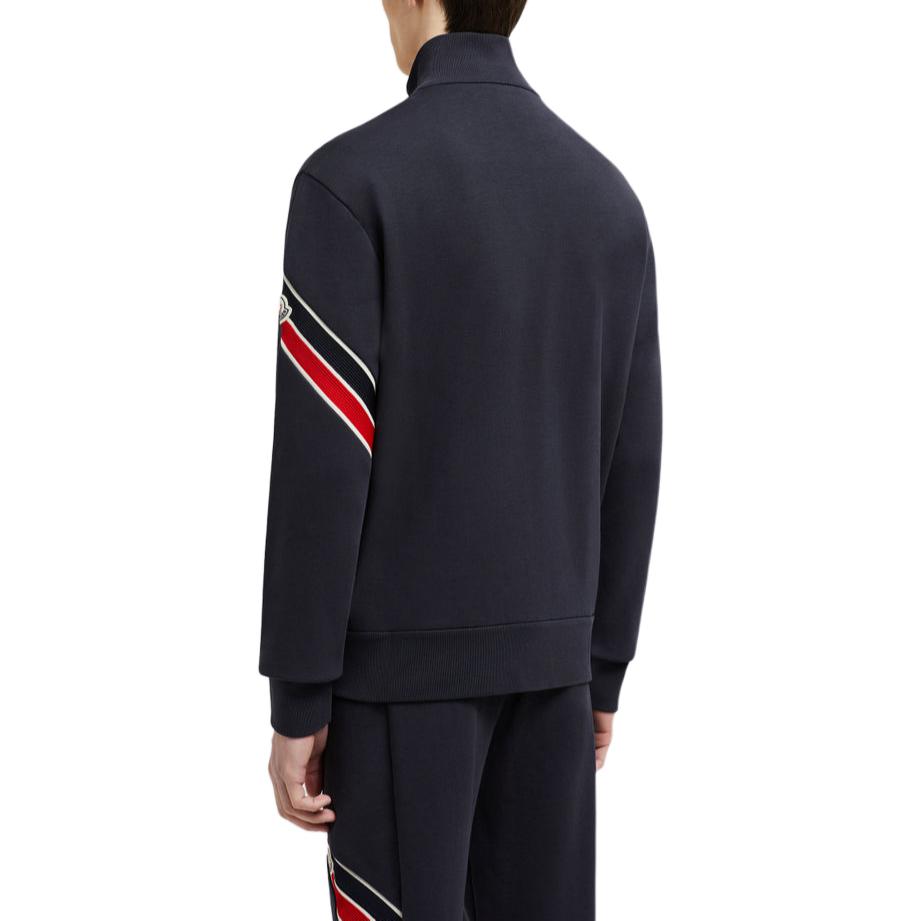 

Свитшот с логотипом на молнии Moncler, темно-синий