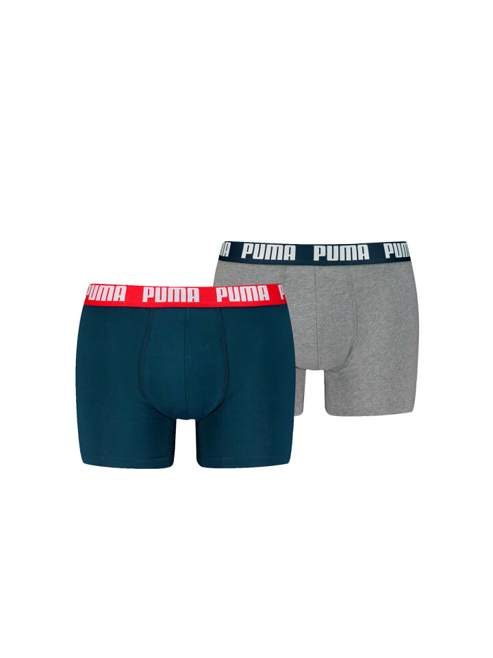

Боксеры Puma PUMA MEN EVERYDAY BASIC S 2P, цвет navy/grey melange