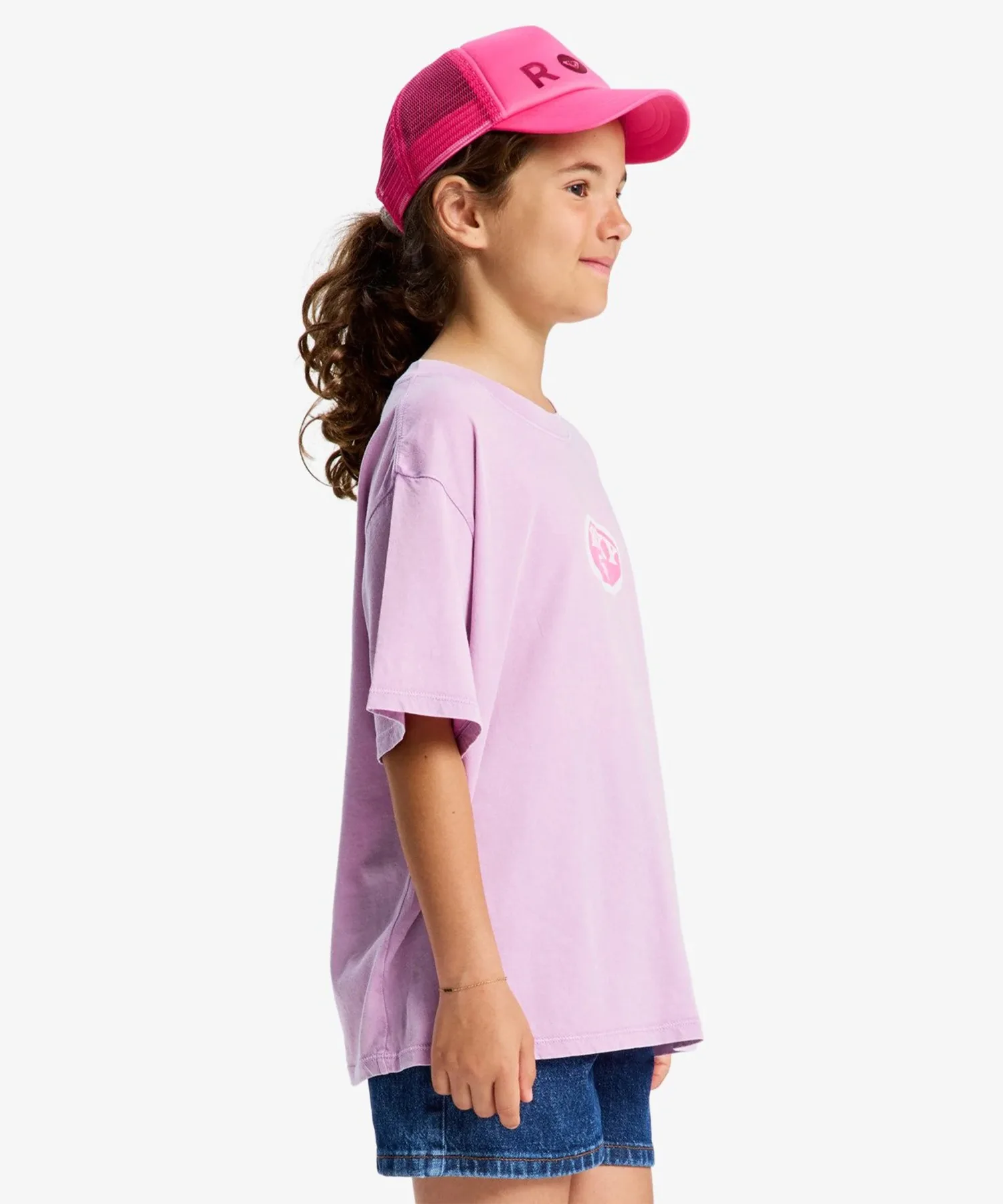 Детская футболка ROXY EVEOVERSIZE с принтом синяя — фото 4