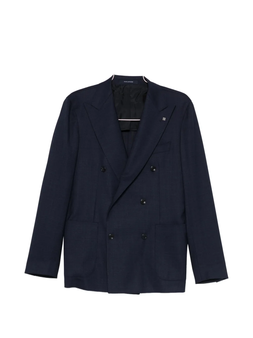 

Двубортный шерстяной костюм Tagliatore, синий