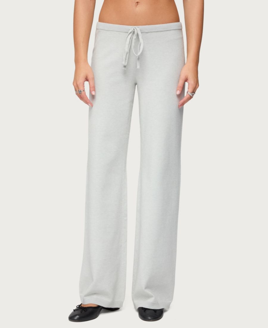 

Женские вязаные брюки Embryn Edikted, Light-grey-melange