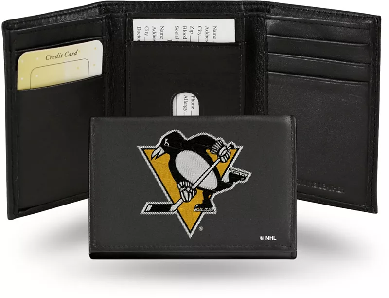 

Кошелек тройного сложения Rico Pittsburgh Penguins с вышивкой