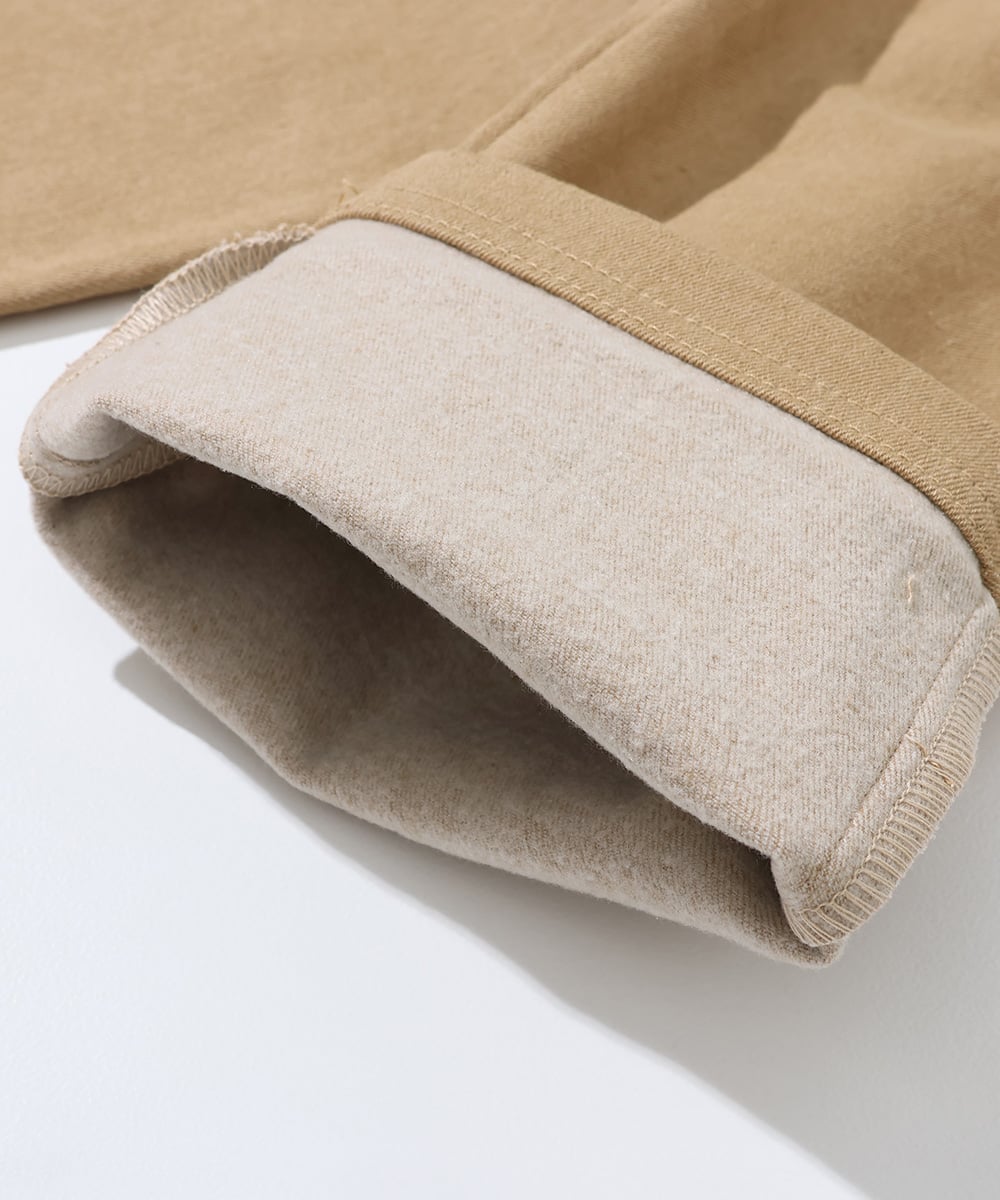 (К) Свободные джинсы с начесом и цветной подкладкой KRIFF MAYER, BEIGE — фото 2
