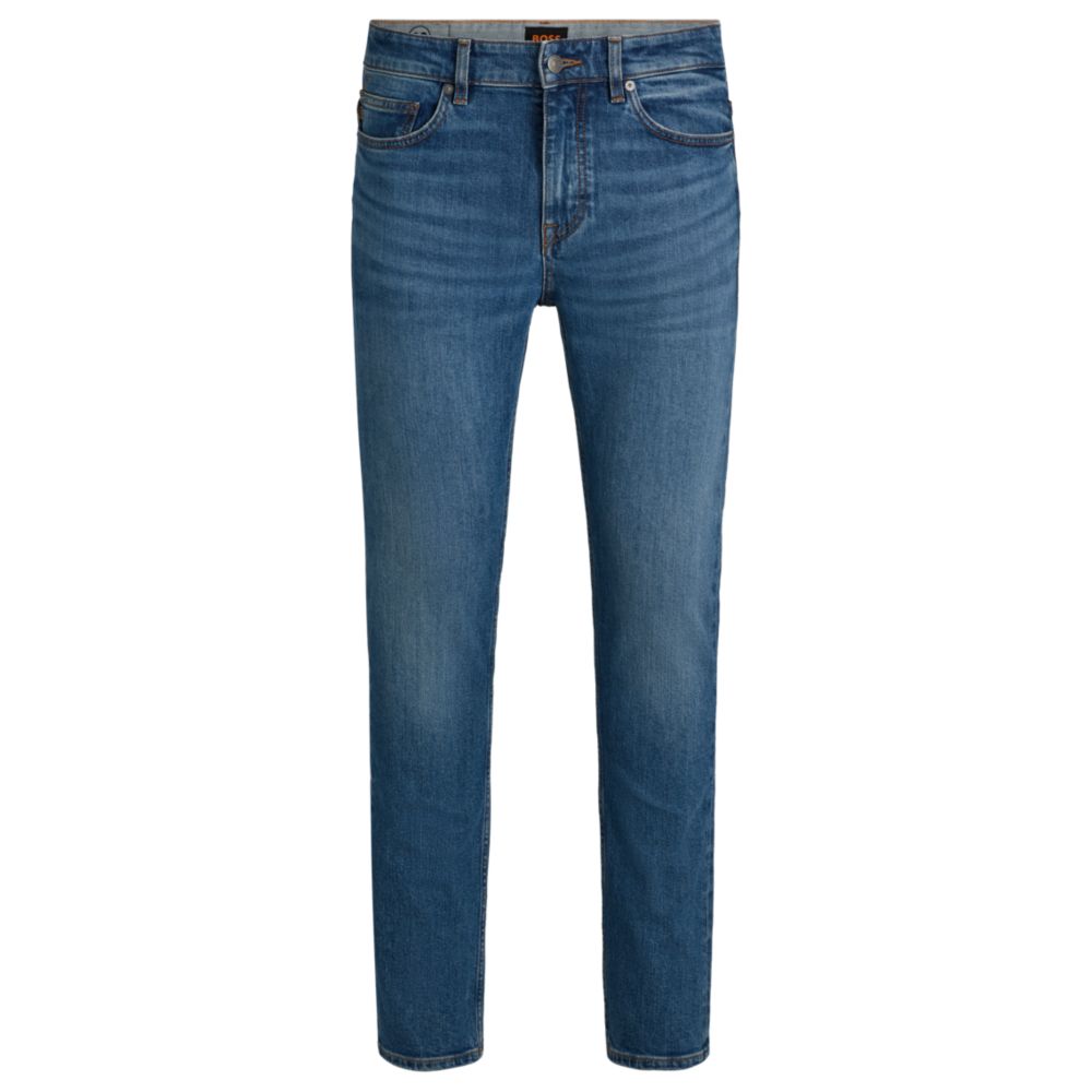 

Джинсы Delaware slim fit из синего эластичного денима BOSS