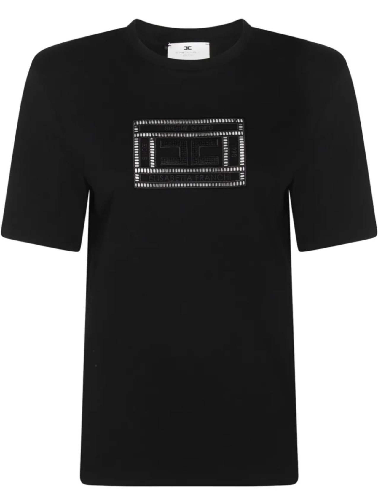 

Хлопковая футболка Elisabetta Franchi, черный