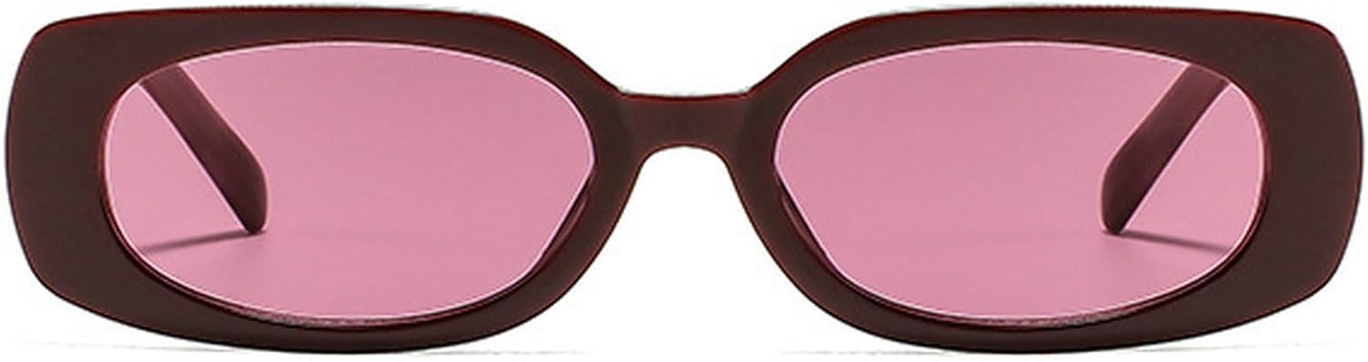 

Популярные модные маленькие прямоугольные солнцезащитные очки для женщин в стиле ретро 90-х, солнцезащитные очки UV400 для мужчин, панк-очки с леопардовым принтом mincl, Red