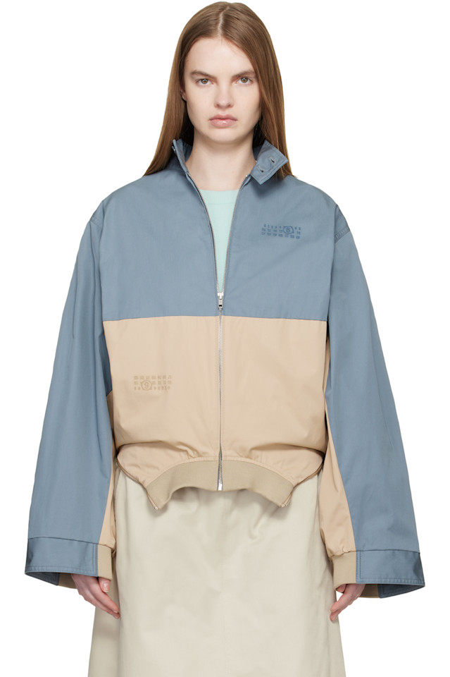 

Mm6 Maison Margiela Спортивная куртка сине-бежевого цвета