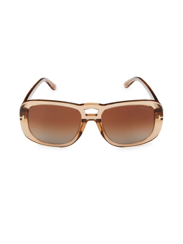 

Квадратные солнцезащитные очки 56MM Tom Ford, коричневый