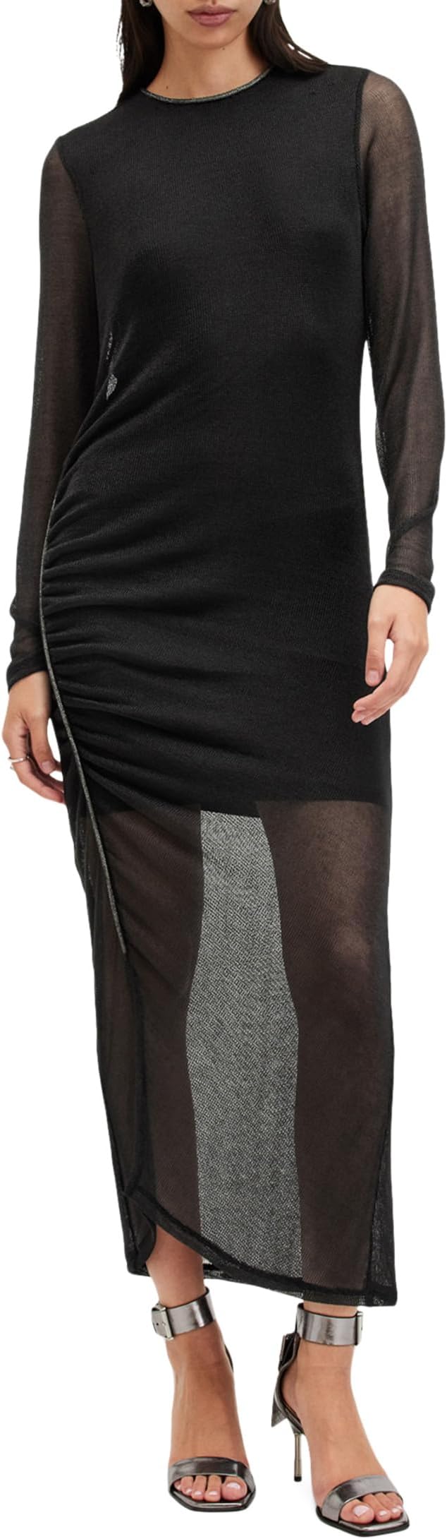 

Платье AllSaints Nora Sparkle Dress, цвет Black Shimmer