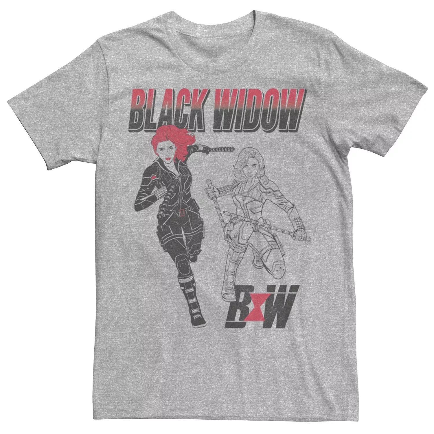 

Мужская футболка с плакатом Black Widow Line Art Marvel