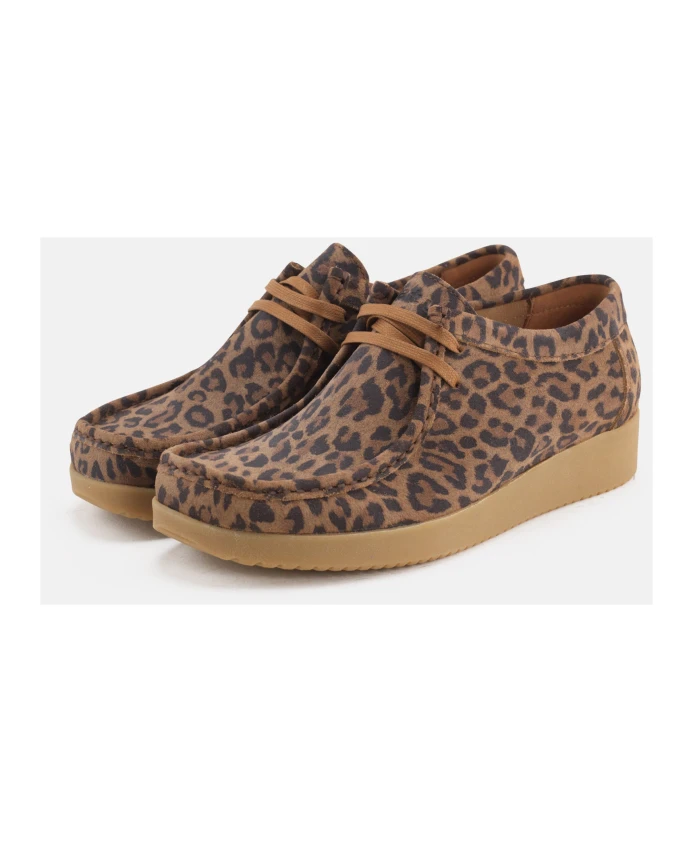 Леопардовые замшевые туфли Nature Footwear, коричневый — фото 2