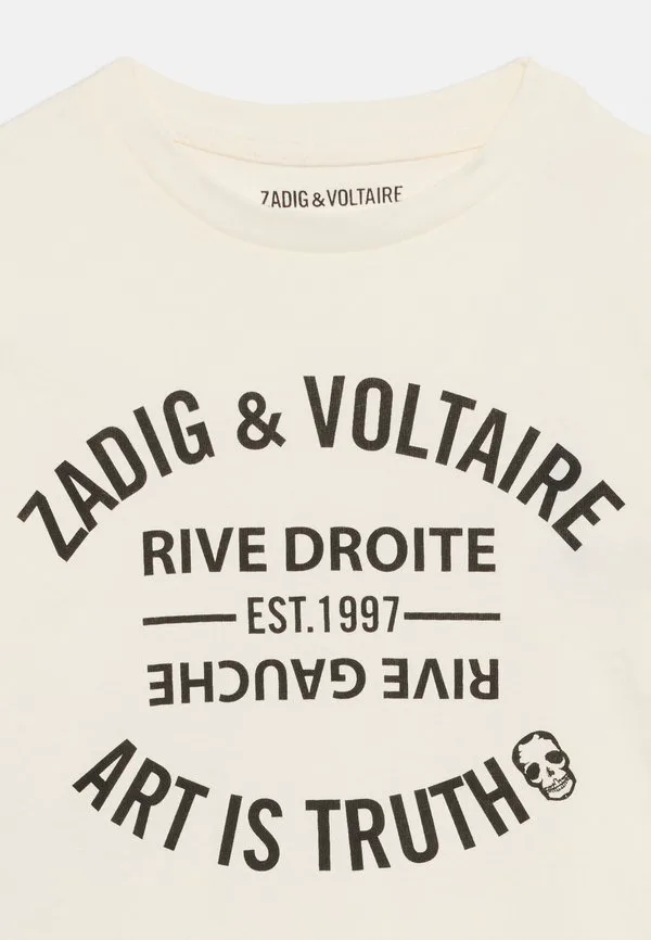 Футболка с коротким рукавом, унисекс, с принтом Zadig & Voltaire, Off-White — фото 3