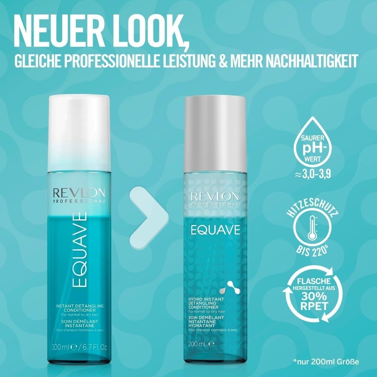 Кондиционер для волос equave hydro instant detangling conditioner - normales bis trockenes haar Revlon Professional, объем 200 мл — фото 3