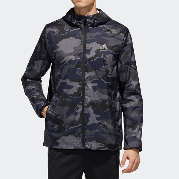 Куртка Men's adidas Mh Wb Camo Sports Stylish Jacket Black, черный — фото 3