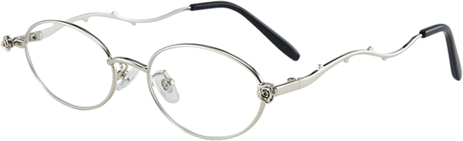 

Солнцезащитные очки Bullabulling в стиле ретро, ​​овальные, для женщин и мужчин, модные в стиле 70-х, с дужками в виде розового цветка, золотистая металлическая оправа, Silvery Clear