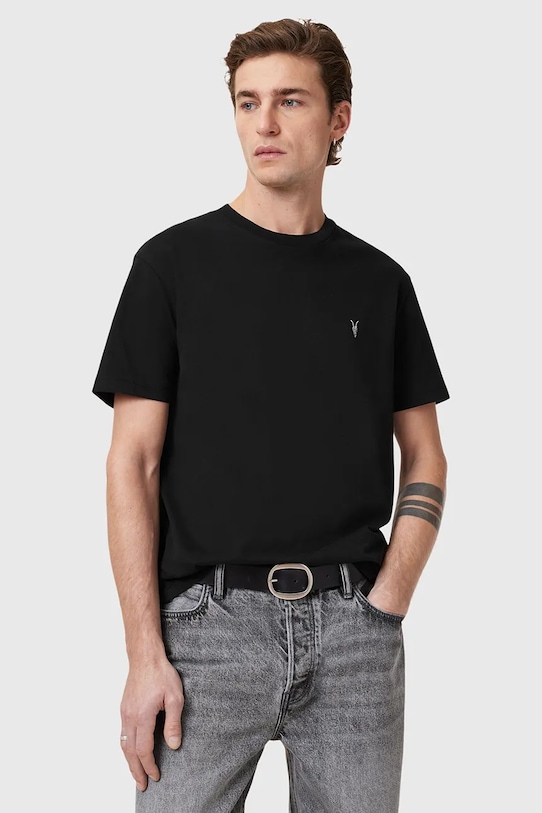 

Хлопковая футболка DEXTER Allsaints, черный