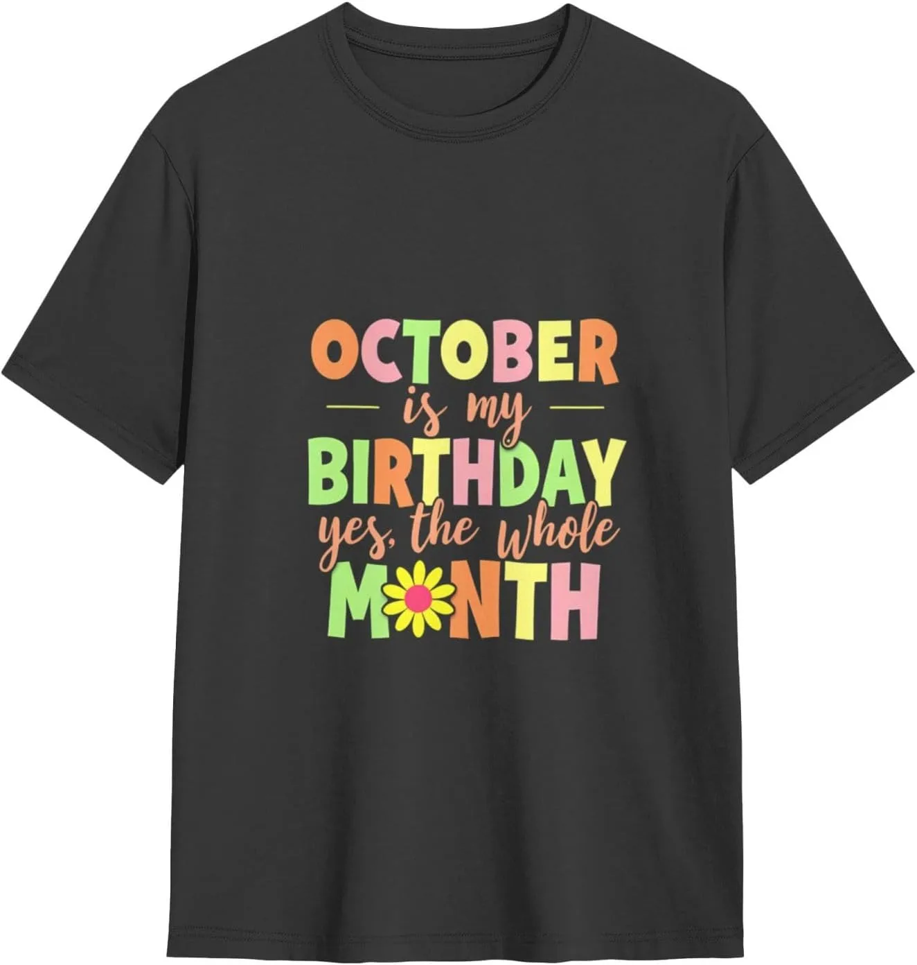 

Футболка Classic Cotton Crew Neck Unisex Casual Tee October is My Birthday ShuDianhkqwe