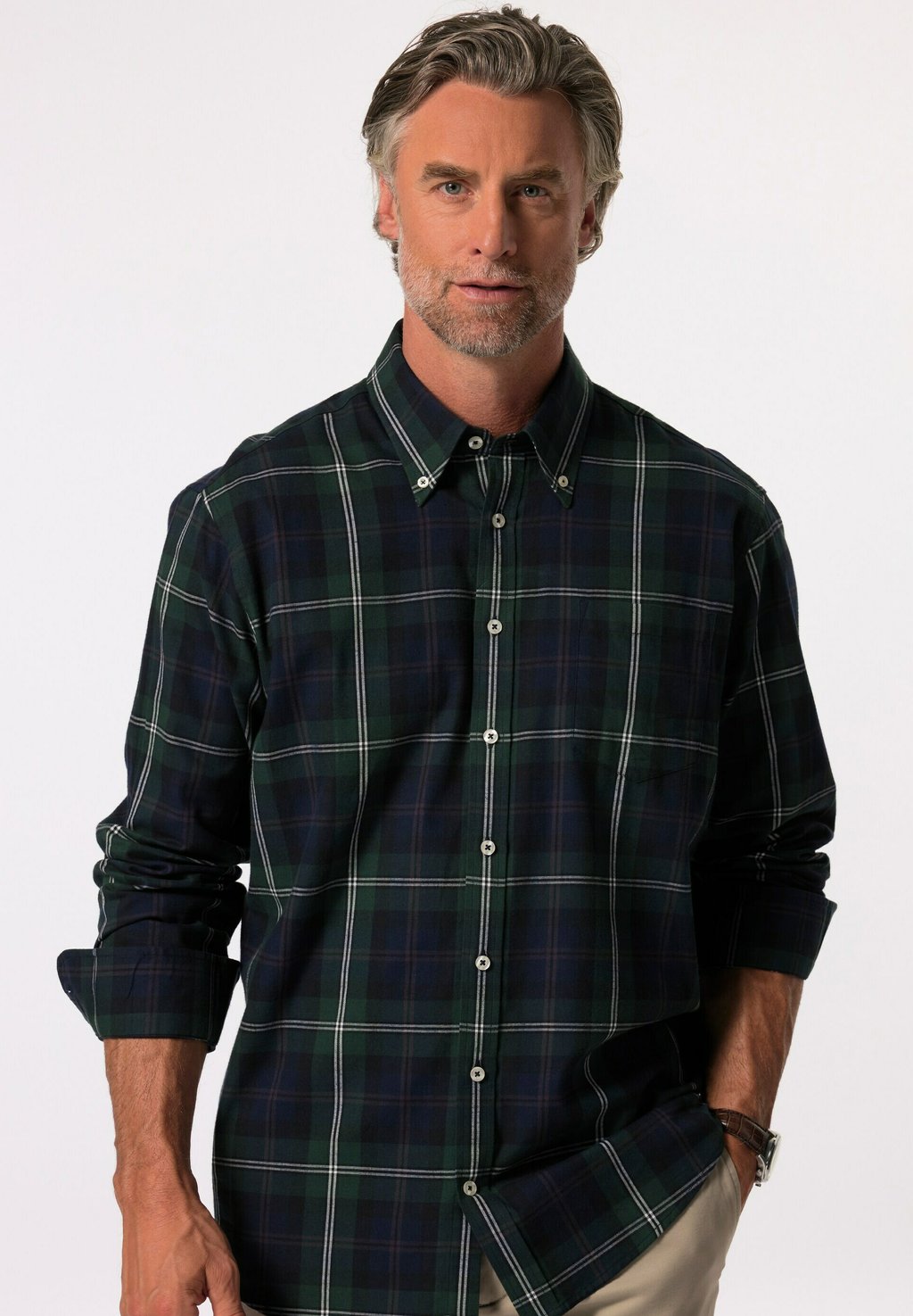 

Рубашка LANGARM BUTTONDOWN-KRAGEN COMFORT FIT BOSTON PARK, темно-зеленый