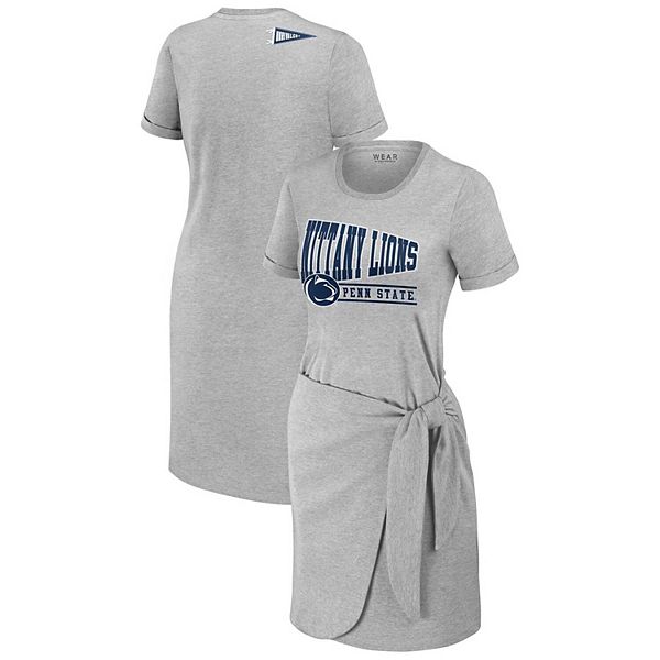 

Женское платье-футболка knotted heather gray penn state nittany lions Wear By Erin Andrews
