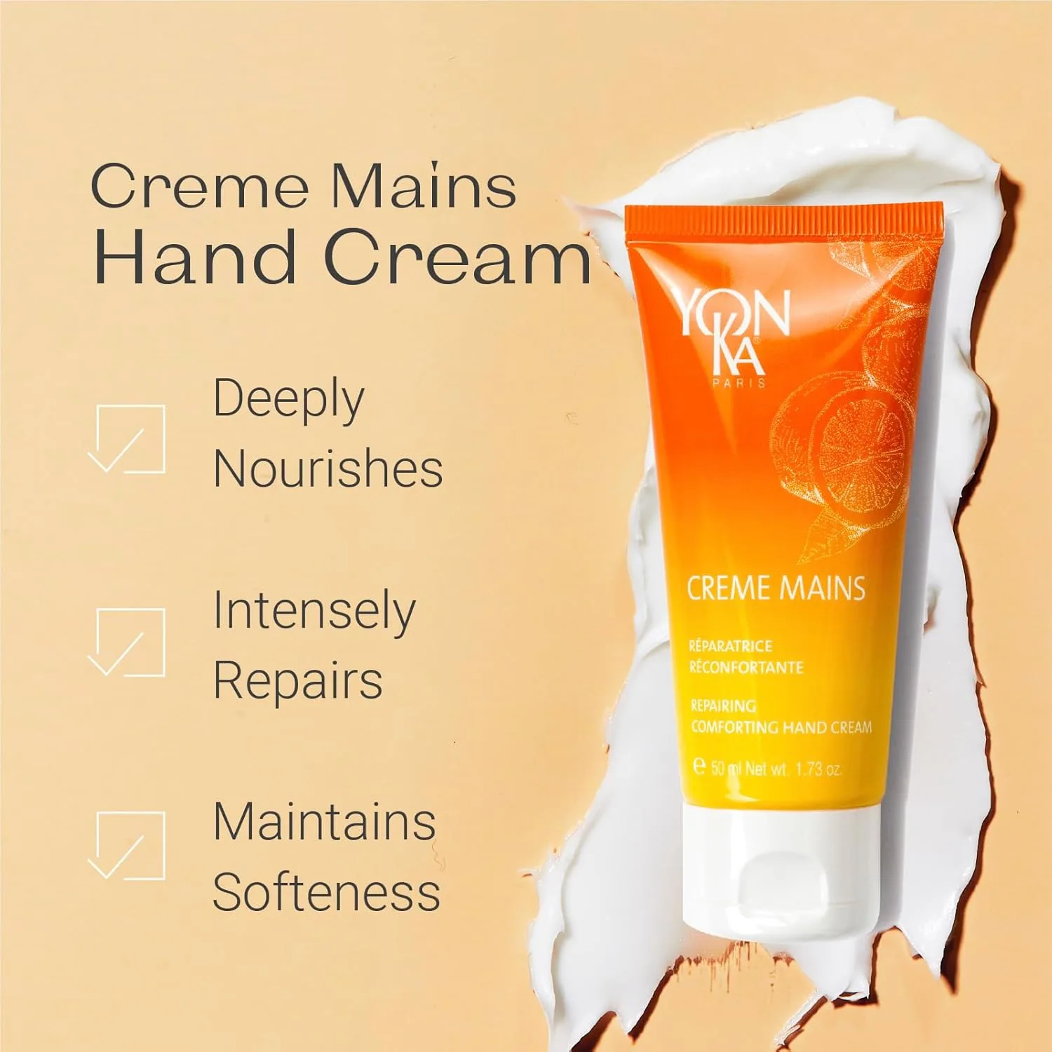 Крем для рук Yonka Sweet Orange с маслом ши и витамином E, масло виноградных косточек, аромат мандарина и цитрусов, 50 мл, orange — фото 2