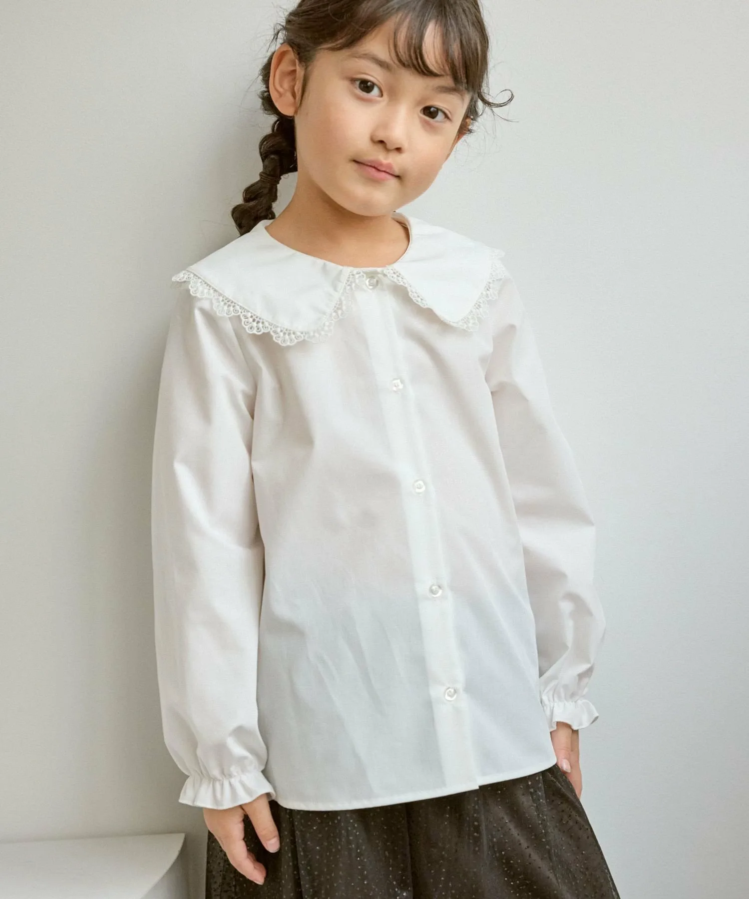 Блузка с большим воротником/Подходит для торжественных мероприятий ROPE' PICNIC KIDS, White (10)