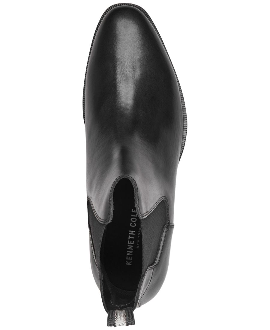 Мужские повседневные ботинки Raymond без шнурков Kenneth Cole New York, Black Leather — фото 4