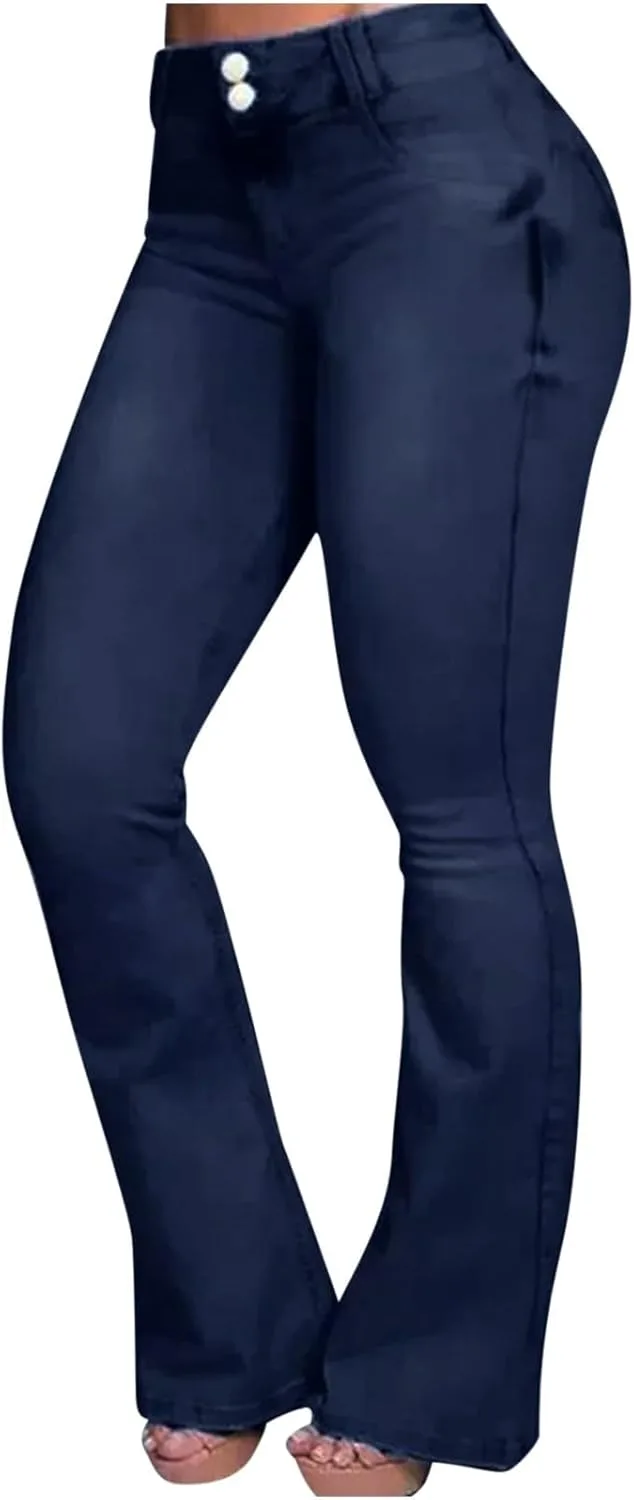 

Женские джинсы Uillui Bell Bottom с высокой талией и прямым кроем