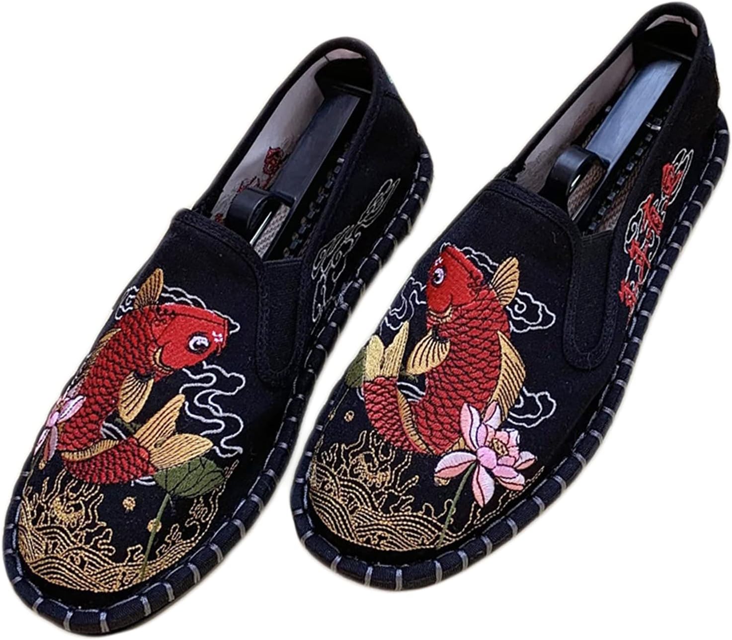 

Вьетнамки Tinymori с вышивкой для Тай-Чи и кунг-фу, унисекс, тканевые спортивные тапочки для единоборств, традиционные китайские слипоны с противоскользящей подошвой для мужчин и женщин, 12 вариантов, красный