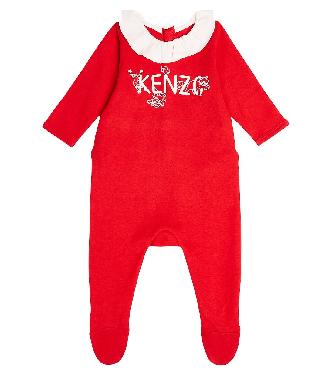 

Детский хлопковый комбинезон Kenzo Kids, красный