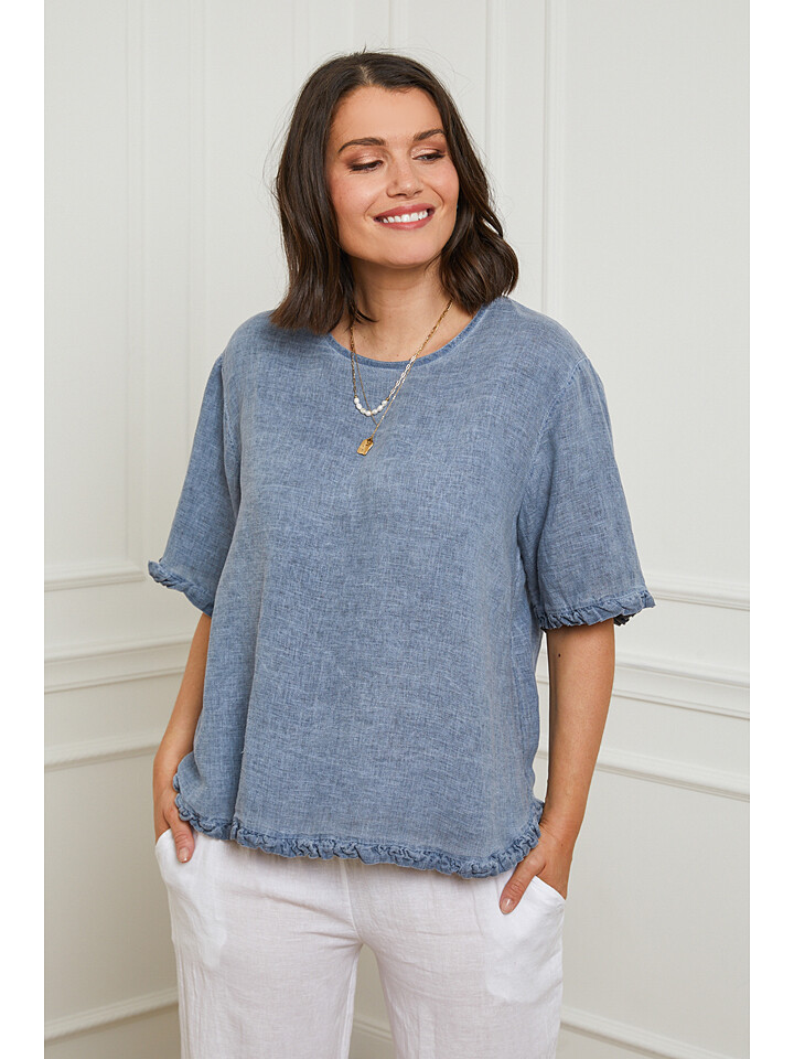 

Футболка Curvy Lady Leinen, синий