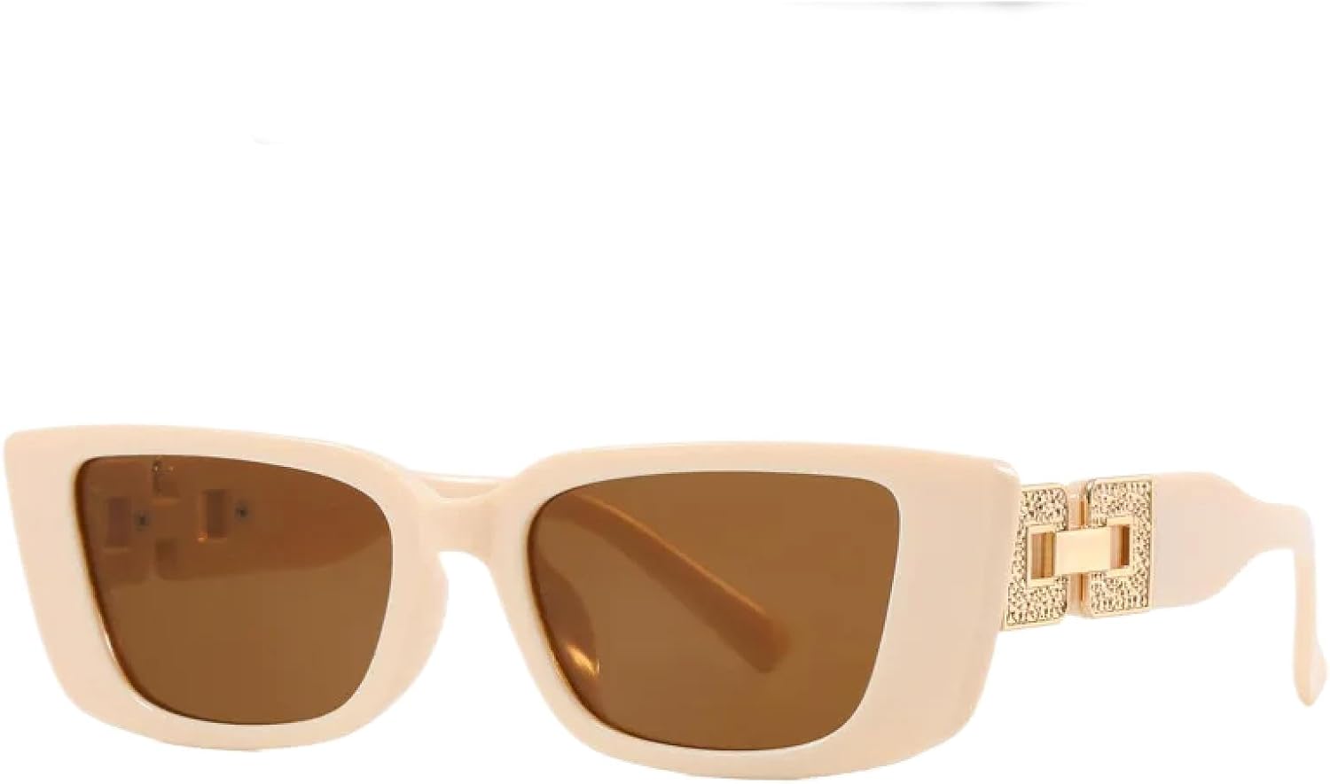 

Солнцезащитные очки с защитой от УФ-излучения UV400 | Панк-стиль «кошачий глаз» | Для женщин и мужчин, для занятий спортом на открытом воздухе и вождения DSVIGF, Beige Brown