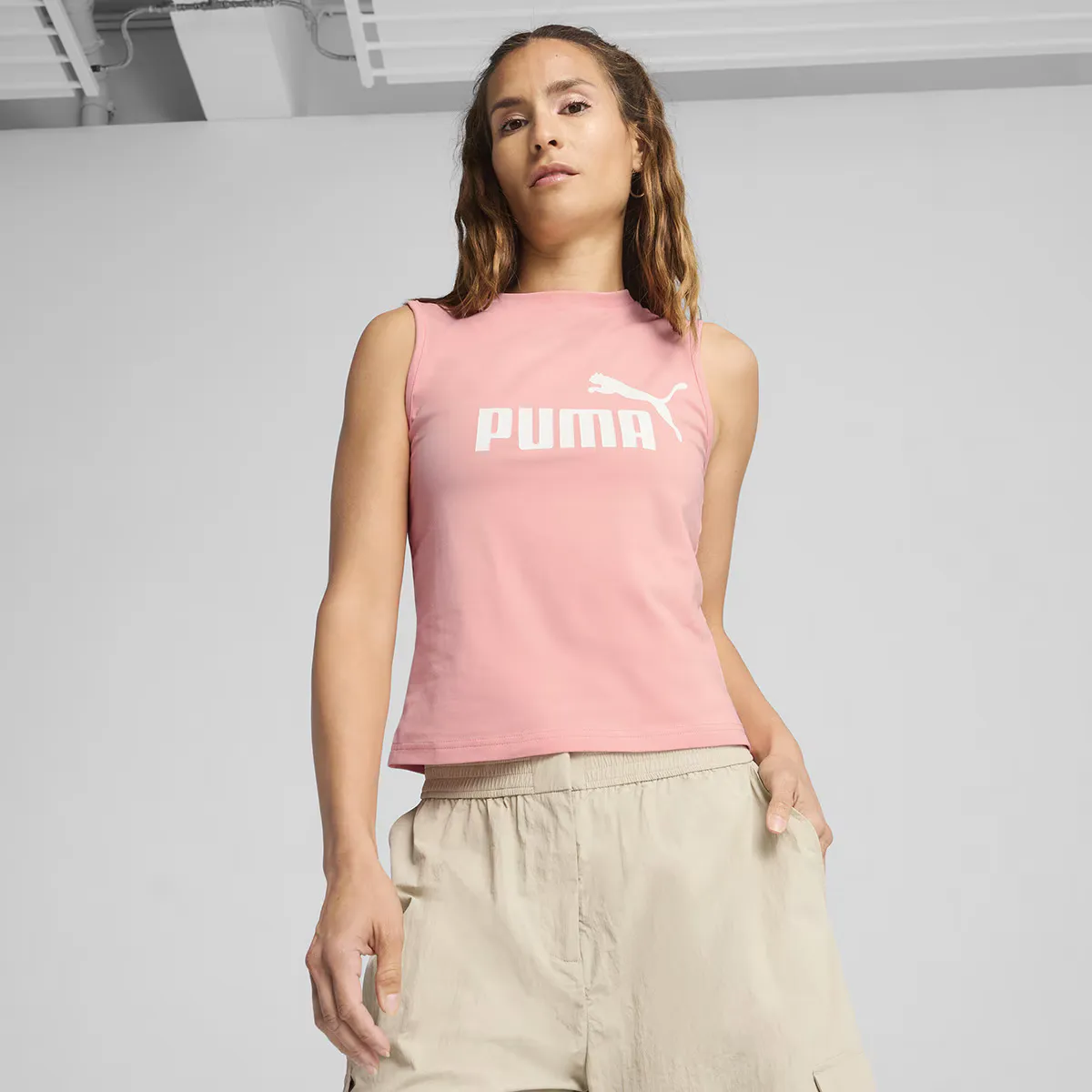 

Женская майка-топ Puma ESS No. 1 Logo Slim Tank, розовый
