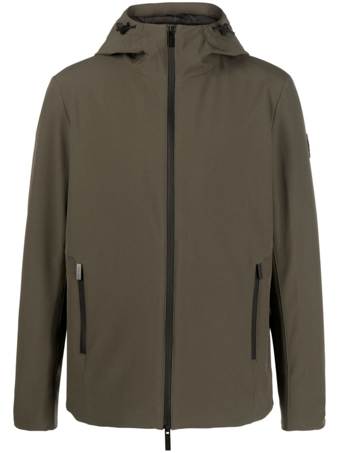 

Woolrich куртка на молнии с капюшоном и нашивкой-логотипом, зеленый